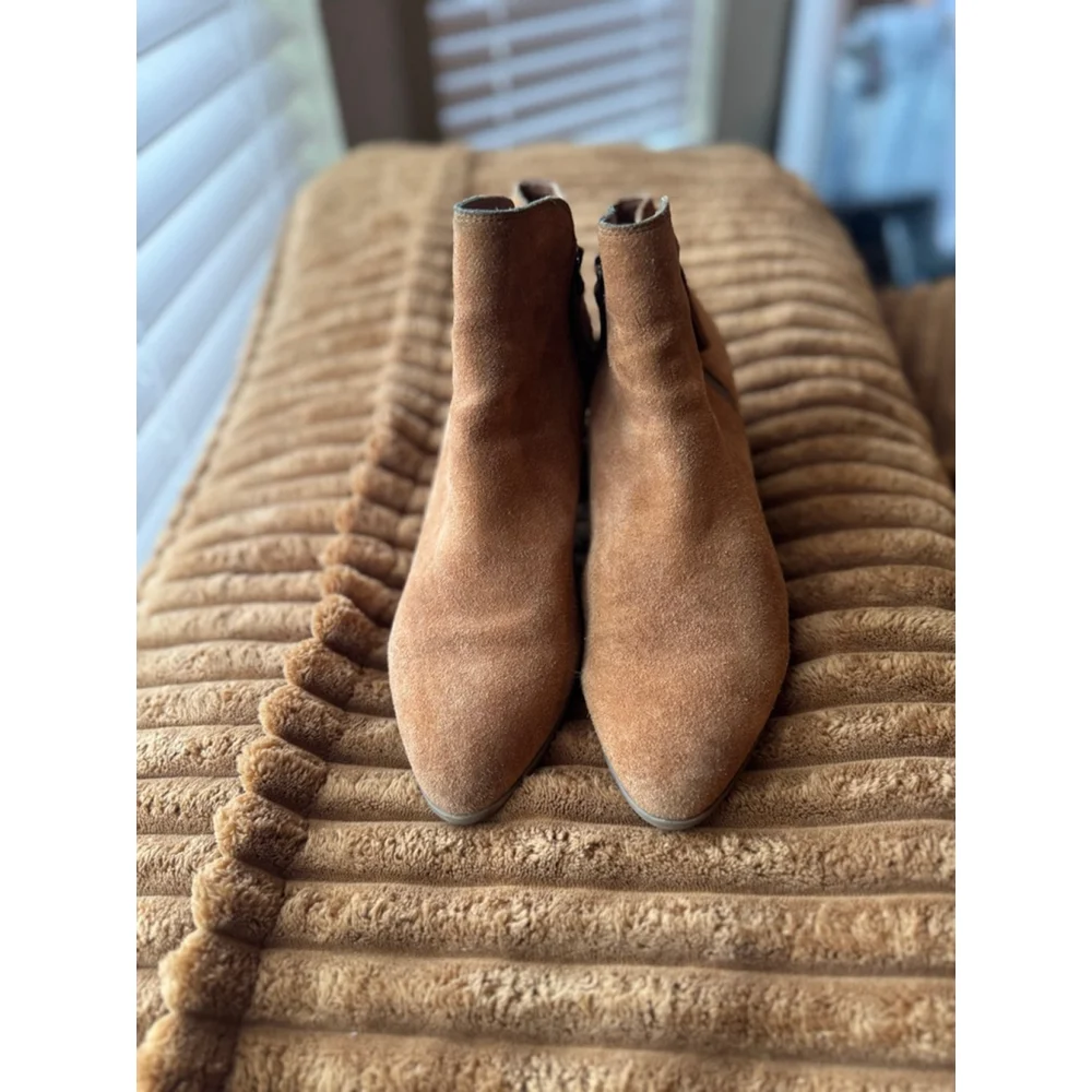 FRYE | Judith Brown Suede Leather Ankle Boots Booties Size 8.5